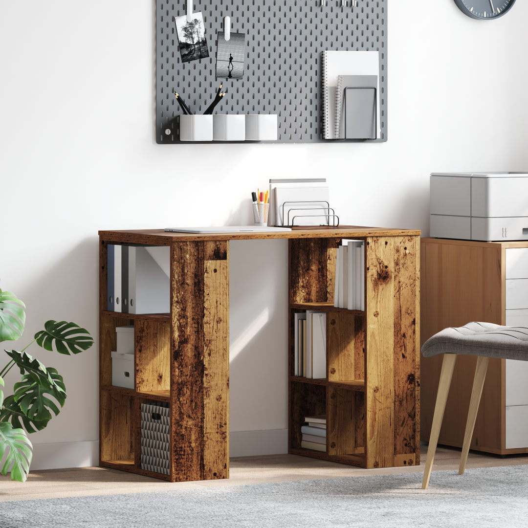 Bord med hylde Gammelt træ 90 x 50 x 75 cm Konstrueret træ