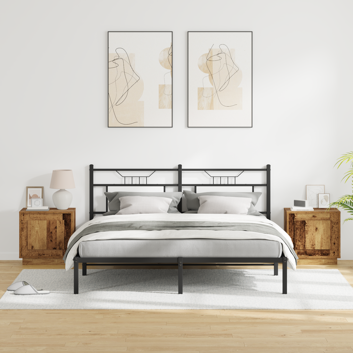 Natskab 2 pcs Gammelt træ 44 x 34,5 x 45 cm Konstrueret træ