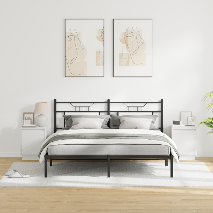 Natskab 2 pcs Hvid 39 x 34,5 x 50 cm Konstrueret træ