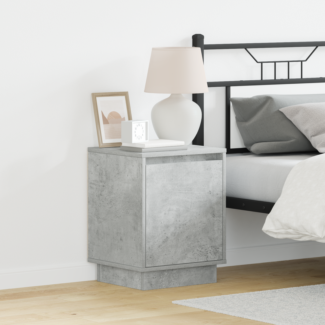 Natskab 2 pcs Beton Grå 39 x 34,5 x 50 cm Konstrueret træ