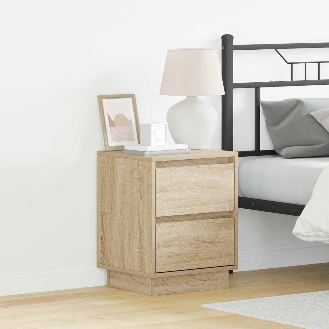Natskab 2 pcs Sonoma eg 39 x 34,5 x 50 cm Konstrueret træ