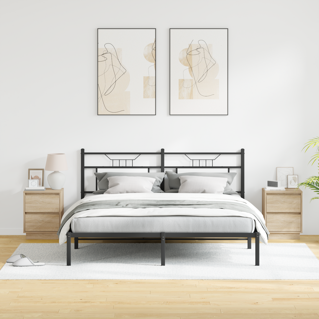Natskab 2 pcs Sonoma eg 39 x 34,5 x 50 cm Konstrueret træ