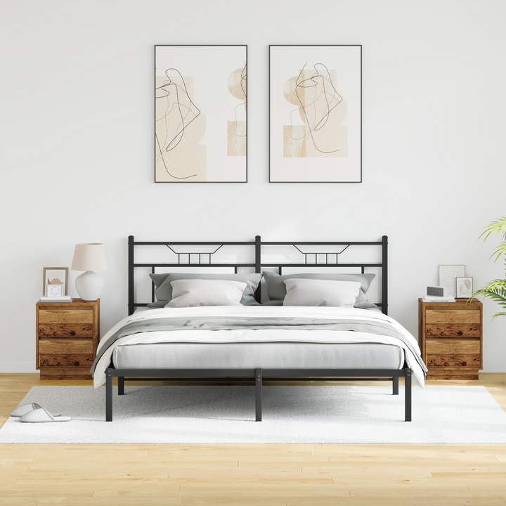 Natskab 2 pcs Gammelt træ 39 x 34,5 x 50 cm Konstrueret træ