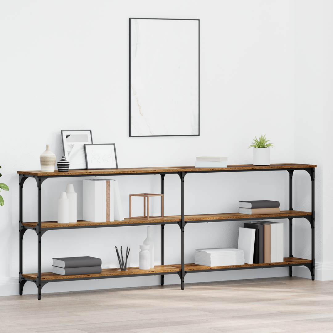Konsolbord Gammelt træ 200 x 29 x 75 cm Samlet træ og metal