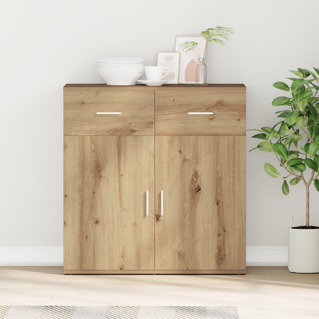 Sideboard Artisan Egetræ 78 x 38 x 80 cm Konstrueret træ