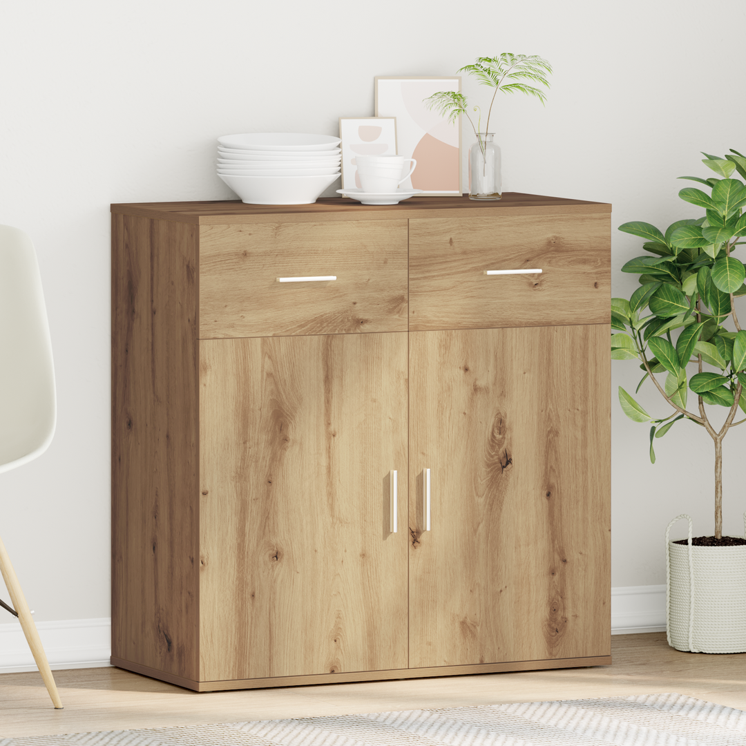 Sideboard Artisan Egetræ 78 x 38 x 80 cm Konstrueret træ