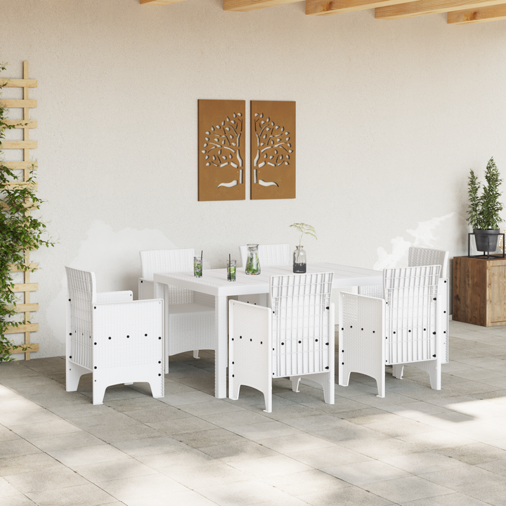 Havemøbel Bord Hvid 150 x 100 x 73 cm polyrattan