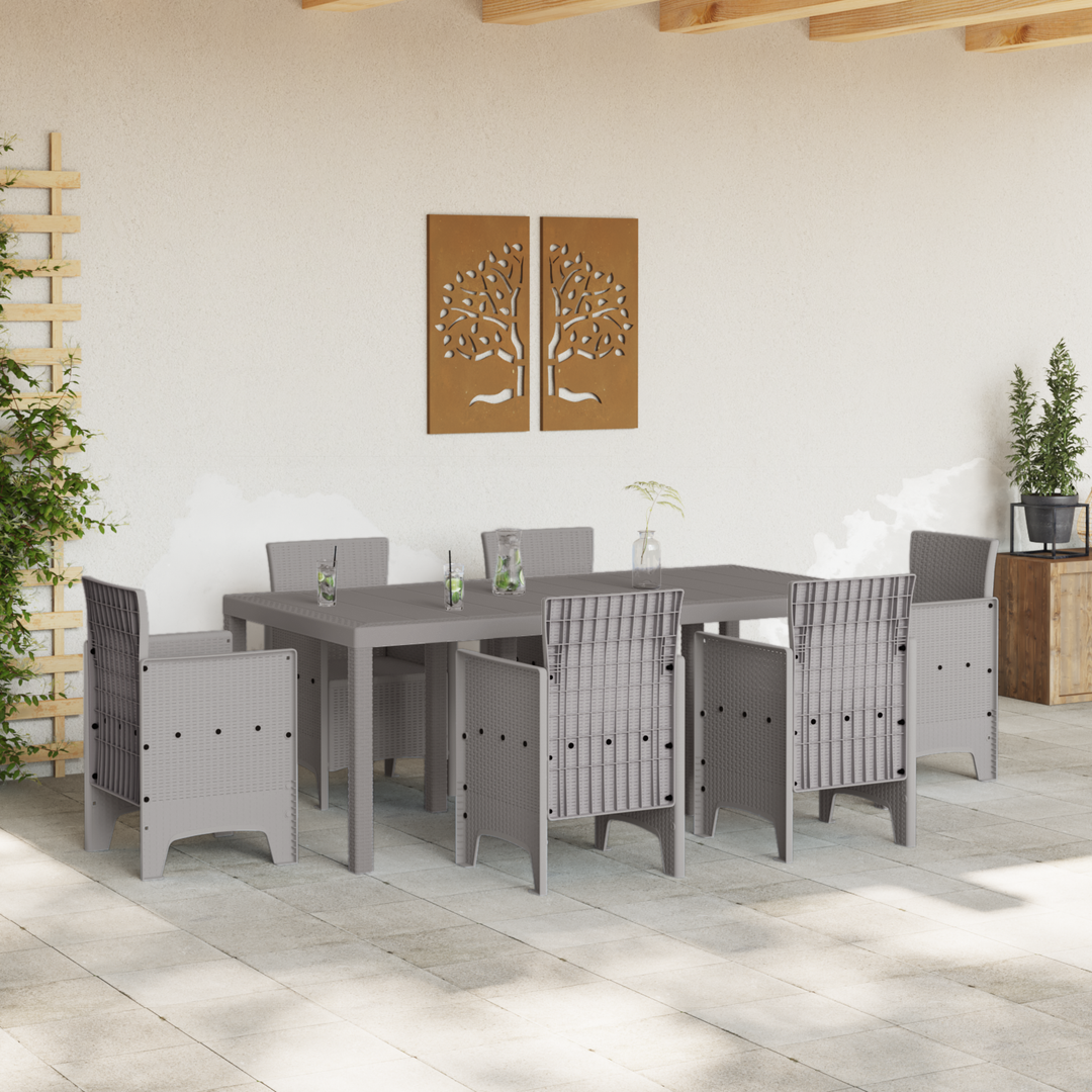 Havemøbel Bord Lysegrå 200 x 100 x 73 cm polyrattan
