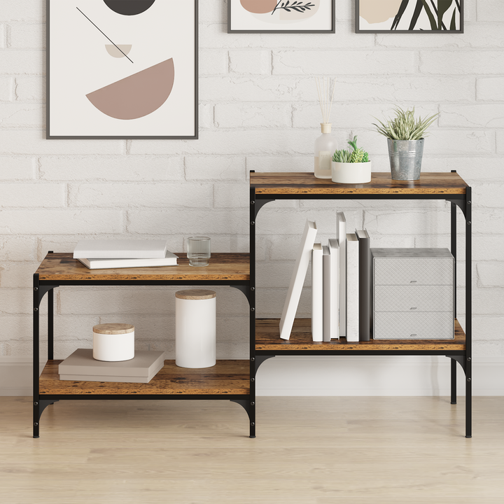 Boghylde Bræt 4 pcs Brun 60 x 40 x 1,5 cm Konstrueret træ