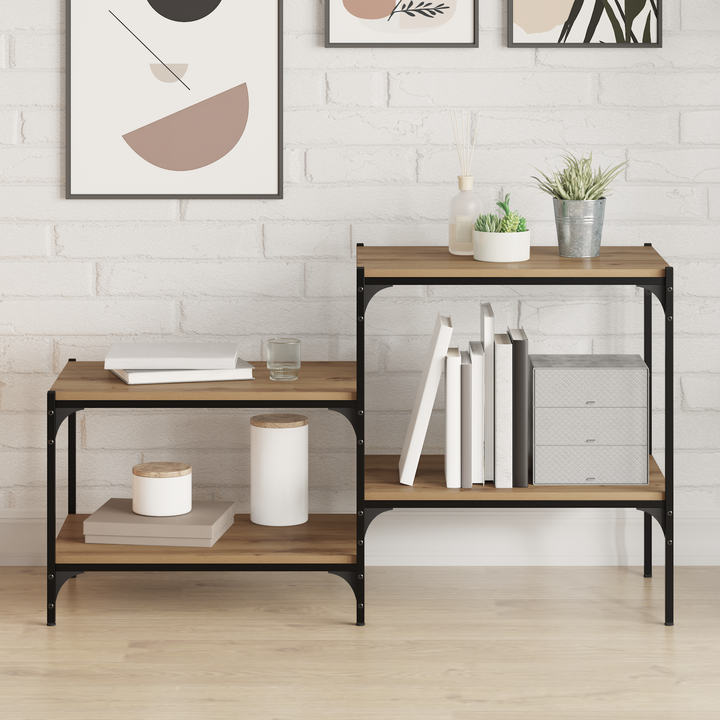 Boghylde Bræt 4 pcs Brun 60 x 40 x 1,5 cm Konstrueret træ