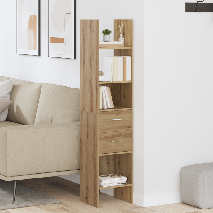 Bogskab artisan eg 40 x 35 x 180 cm Konstrueret træ