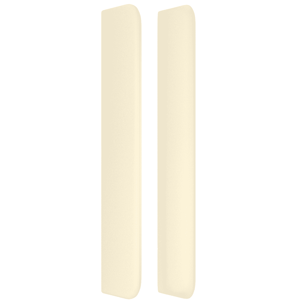 kontinentalseng med madras 200x200 cm kunstlæder cremefarvet