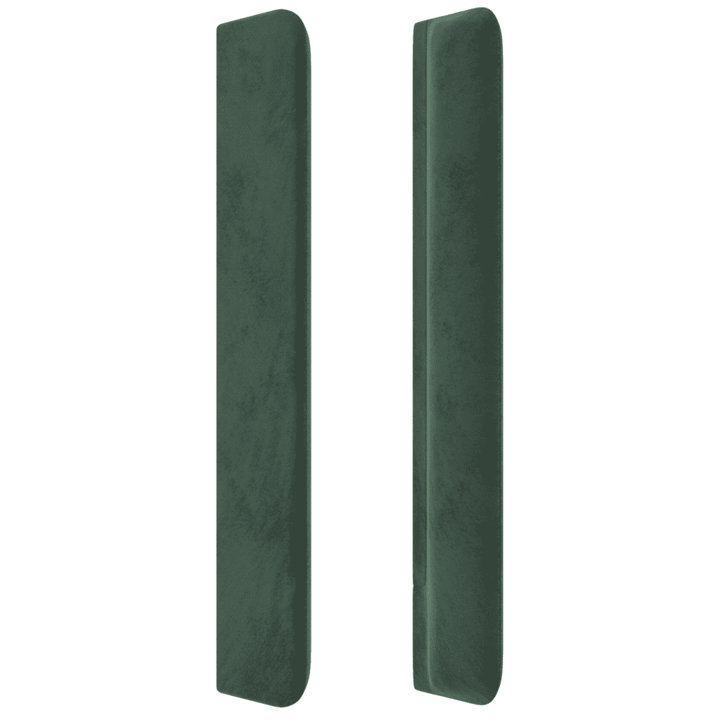 kontinentalseng med madras 80x200 cm fløjl mørkegrøn
