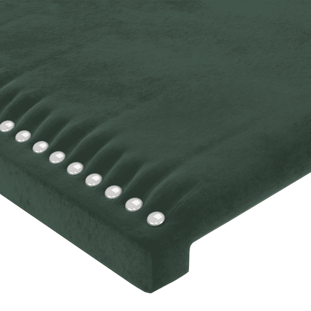 kontinentalseng med madras 200x200 cm fløjl mørkegrøn