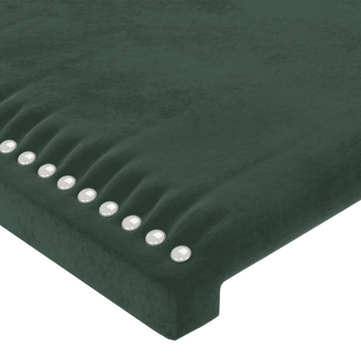 kontinentalseng med madras 200x200 cm fløjl mørkegrøn
