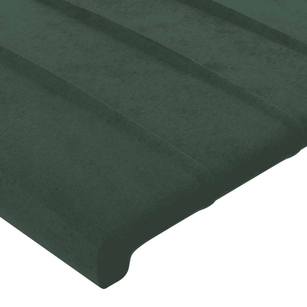 kontinentalseng med madras 200x200 cm fløjl mørkegrøn