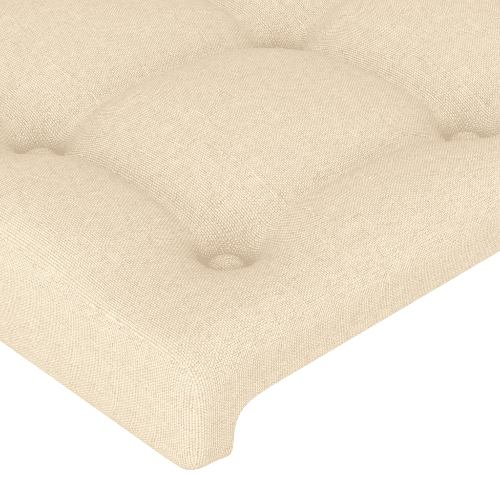 kontinentalseng med madras 100x200 cm stof cremefarvet